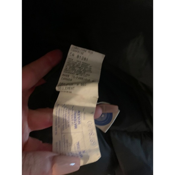 vintage men snow goose down filled parka coat size m in khaki green - Picture 12 of 16